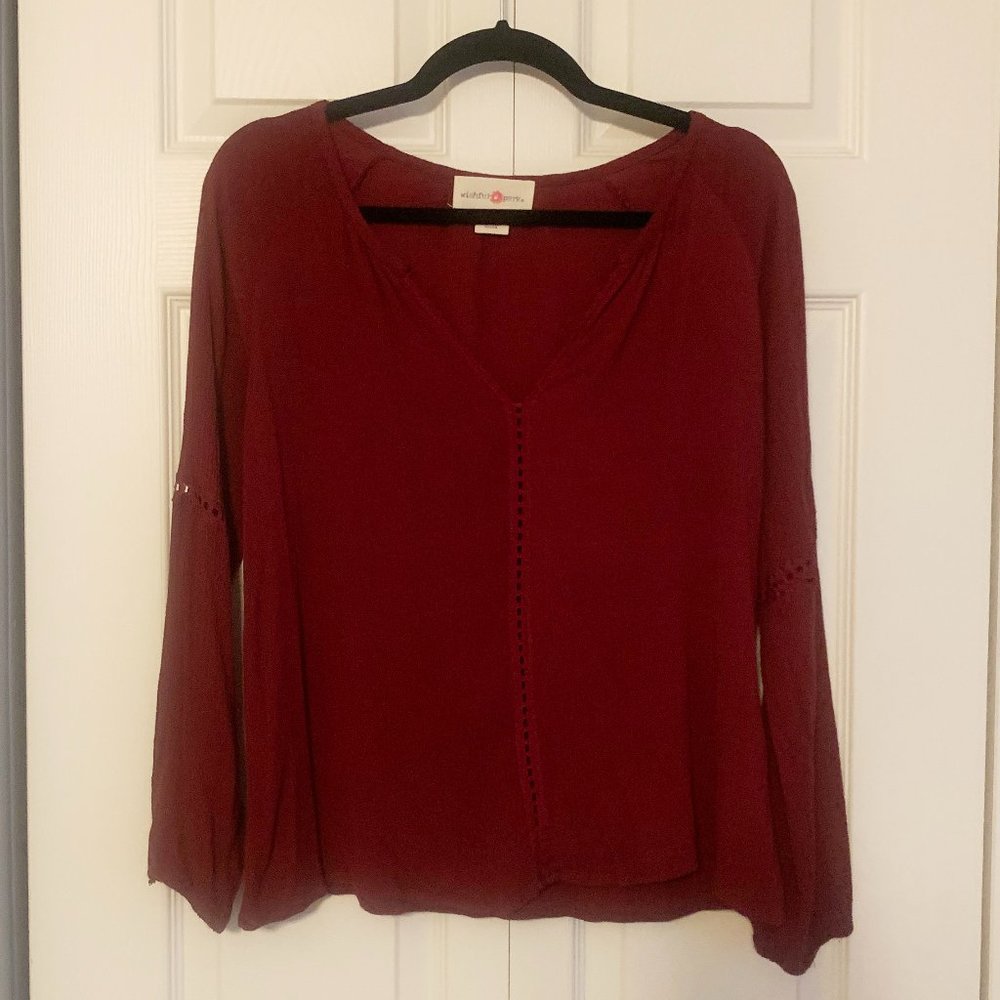 Wishful Perk Boho Long Sleeve Top